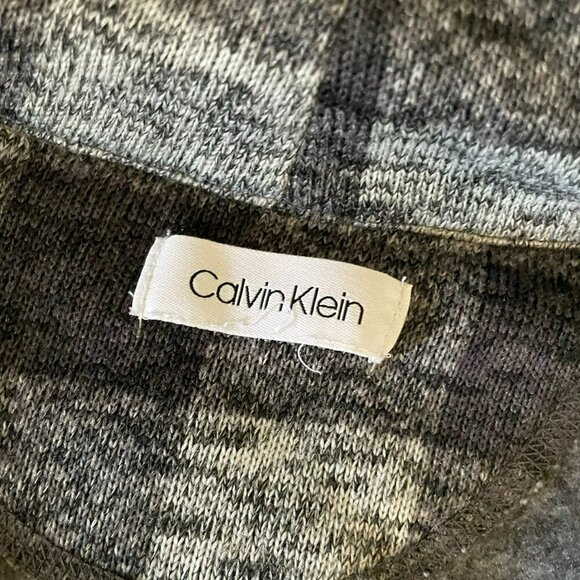 Calvin Klein Women's XS Gingham Black Gray Checker Fleece Zip Up LS Jacket - Picture 14 of 16